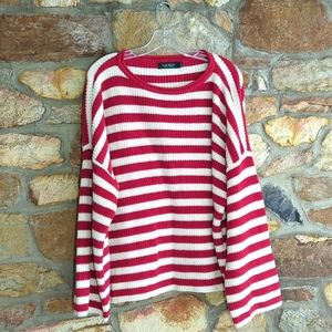 Ralph Lauren striped cotton knit sweater